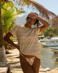 Billabong Take A Trip Striped T-Shirt ANTIQUE WHITE (anw) -billabong shop abjkt00310 billabongl anw frt1 1