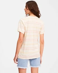 Billabong Take A Trip Striped T-Shirt ANTIQUE WHITE (anw) -billabong shop abjkt00310 billabongw anw bck1
