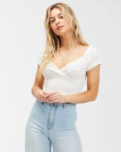 Billabong Spring Air Puff Sleeves Top SALT CRYSTAL (scs)