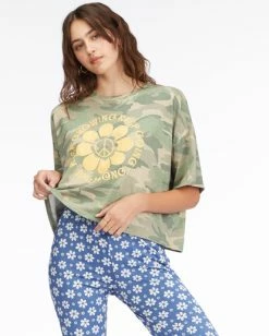 Billabong Feeling Free Graphic T-Shirt CAMO (cmm) -billabong shop abjkt00341 billabongw cmm frt1 1