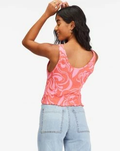 Billabong Notch Knit Tank Top VINTAGE CORAL (vco) -billabong shop abjkt00383 billabongw vco bck1 1