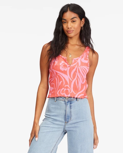 Billabong Notch Knit Tank Top VINTAGE CORAL (vco) 5 Billabong Notch Knit Tank Top VINTAGE CORAL (vco) - Image 5