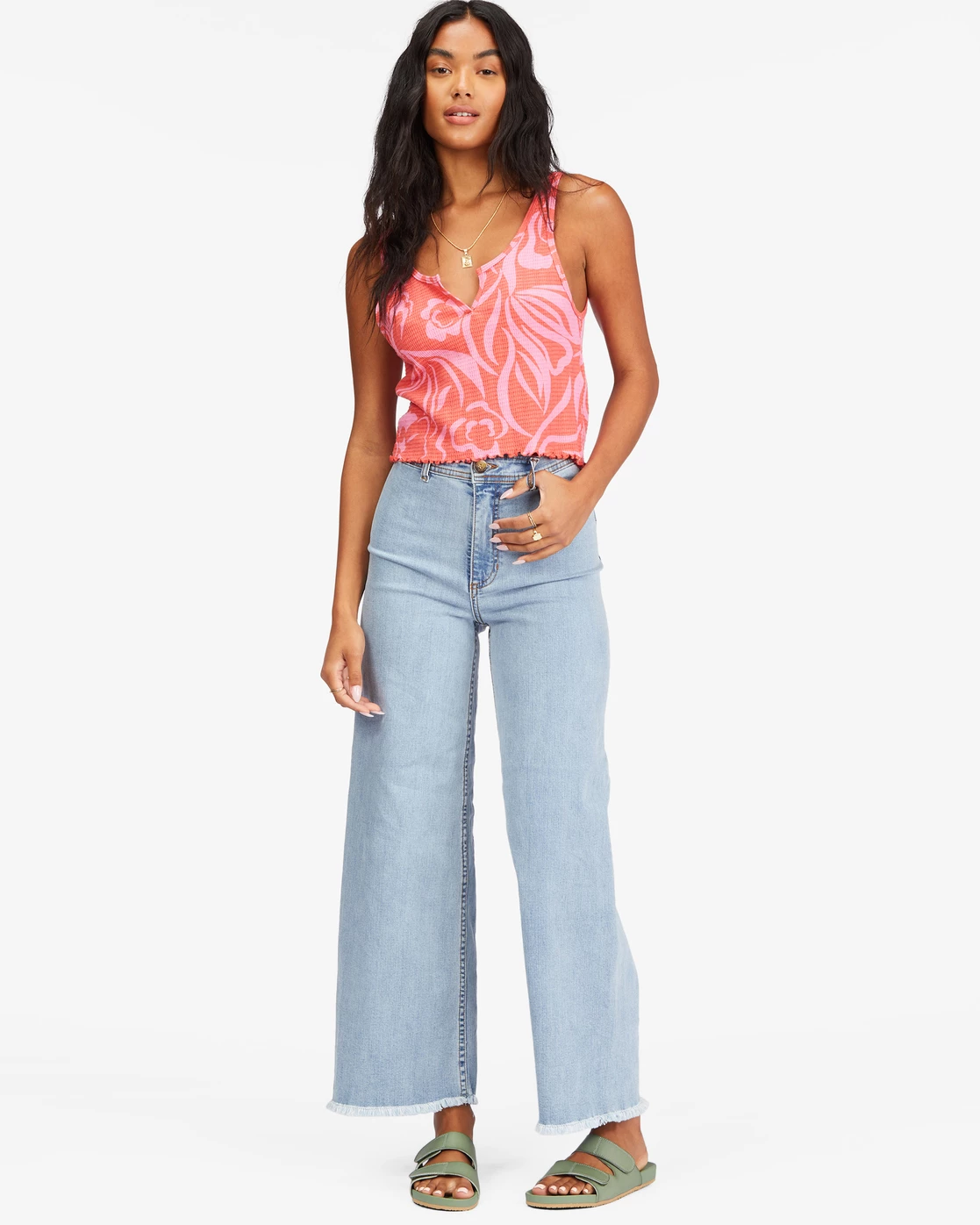 Billabong Notch Knit Tank Top VINTAGE CORAL (vco) 2 Billabong Notch Knit Tank Top VINTAGE CORAL (vco) - Image 2