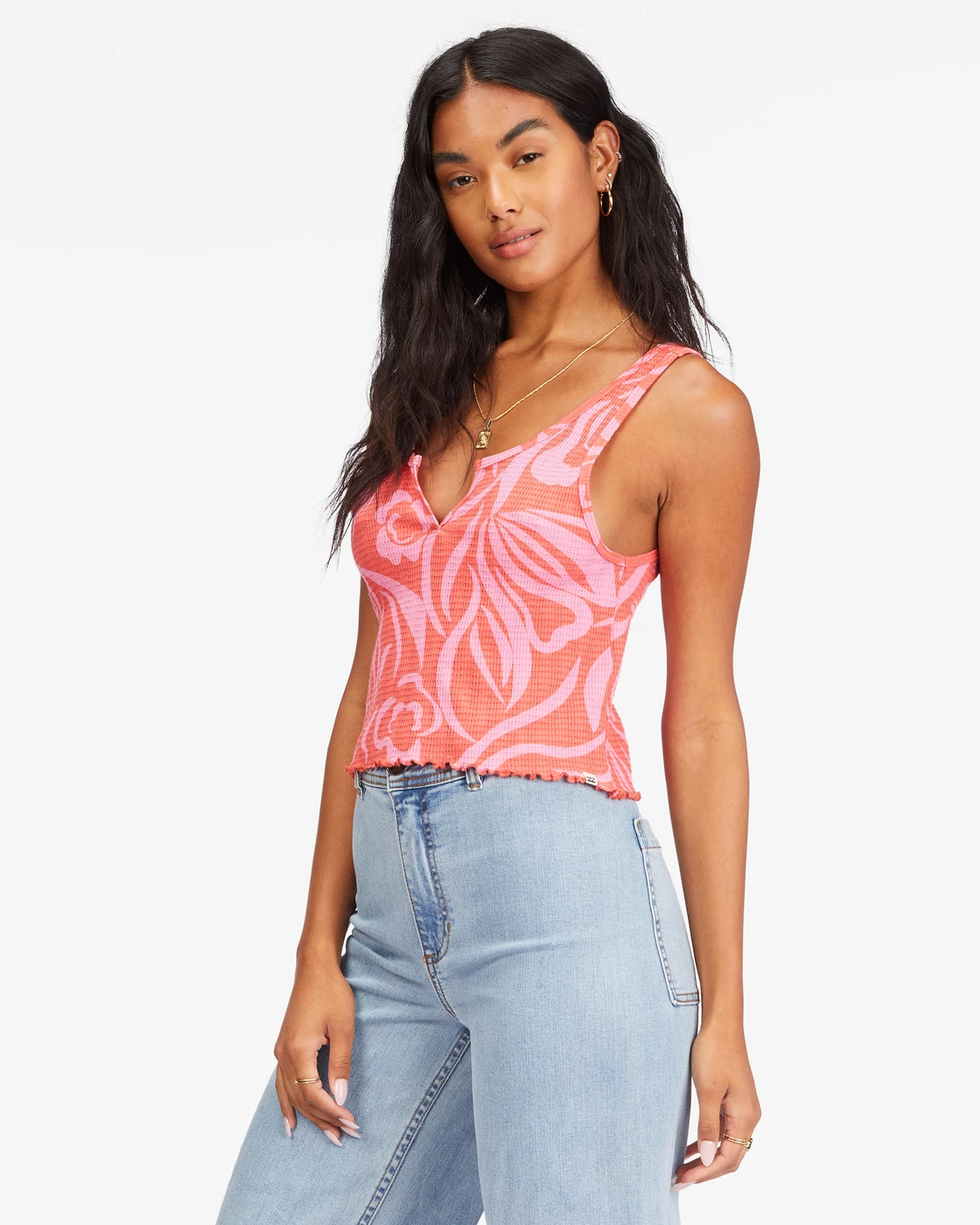 Billabong Notch Knit Tank Top VINTAGE CORAL (vco) 4 Billabong Notch Knit Tank Top VINTAGE CORAL (vco) - Image 4