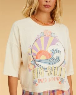 Billabong Salty Blonde Still Salty Boxy T-Shirt ANTIQUE WHITE (anw) -billabong shop abjkt00408 billabongw anw dtl1