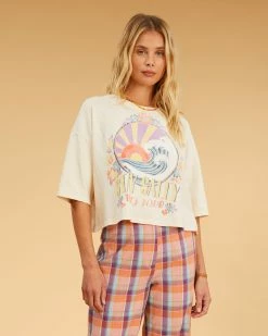 Billabong Salty Blonde Still Salty Boxy T-Shirt ANTIQUE WHITE (anw)