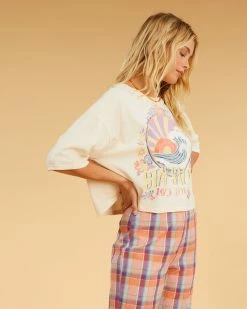 Billabong Salty Blonde Still Salty Boxy T-Shirt ANTIQUE WHITE (anw) -billabong shop abjkt00408 billabongw anw sd1