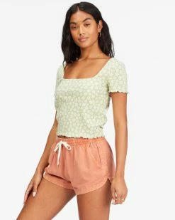 Billabong Squared Away Knit Top AGAVE (aga) -billabong shop abjkt00415 billabongw aga sd1