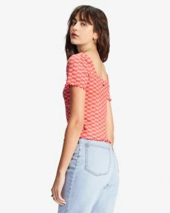 Billabong Squared Away Knit Top PINK SKIES (mfr0) -billabong shop abjkt00415 billabongw mfr0 bck1
