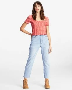 Billabong Squared Away Knit Top PINK SKIES (mfr0) -billabong shop abjkt00415 billabongw mfr0 frt9