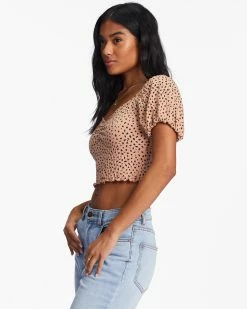 Billabong It's Love Fitted Knit Top TAN (ckl0) 9 Billabong It's Love Fitted Knit Top TAN (ckl0) -billabong shop abjkt00417 billabongw ckl0 sd1