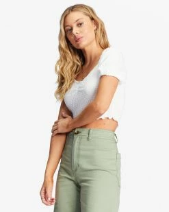 Billabong It's Love Fitted Knit Top SALT CRYSTAL (scs) -billabong shop abjkt00417 billabongw scs sd1