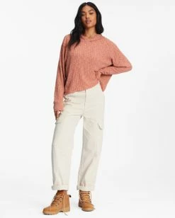 Billabong Cozy Falls Hooded Long Sleeve Top SWEET CHOCOLATE (cnn0) -billabong shop abjkt00420 billabongw cnn0 frt9 1