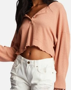 Billabong Come Again Cozy Lounge Top WASHED BRICK (cklw) -billabong shop abjkt00436 billabongw cklw dtl1