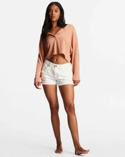 Billabong Come Again Cozy Lounge Top WASHED BRICK (cklw) -billabong shop abjkt00436 billabongw cklw frt9