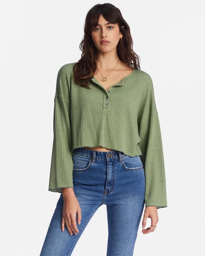 Billabong Come Again Cozy Lounge Top LUV ARMY (gnr0) 6 Billabong Come Again Cozy Lounge Top LUV ARMY (gnr0) - Image 6