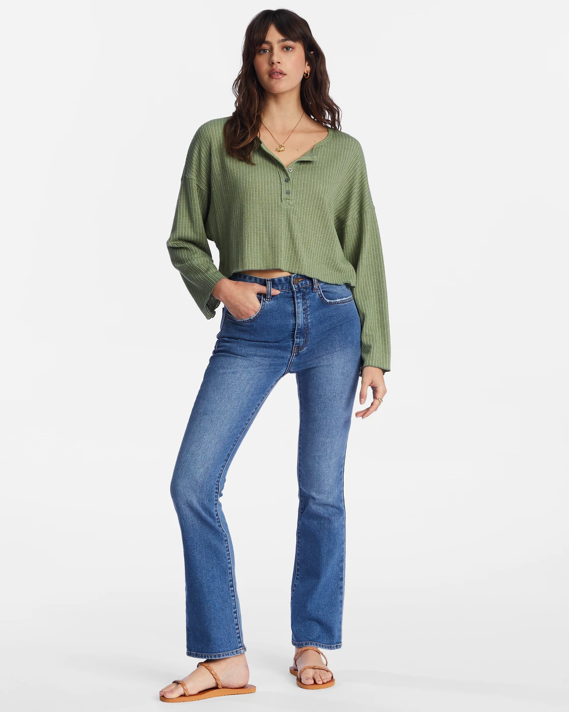 Billabong Come Again Cozy Lounge Top LUV ARMY (gnr0) 2 Billabong Come Again Cozy Lounge Top LUV ARMY (gnr0) - Image 2