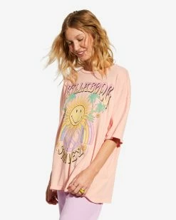 Billabong X Smiley True Boy Oversized T-Shirt PEACH KISS (pek) -billabong shop abjkt00455 billabongw pek sd1