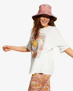 Billabong X Smiley True Boy Oversized T-Shirt SALT CRYSTAL (scs) -billabong shop abjkt00455 billabongw scs sd1
