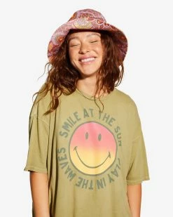 Billabong X Smiley True Boy Oversized T-Shirt SPLIT PEA (tlw0) -billabong shop abjkt00455 billabongw tlw0 dtl1