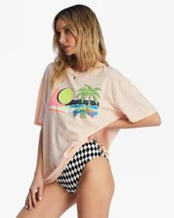 Billabong Pipe New Boy Oversized T-Shirt WASHED PEACH (mdr0) -billabong shop abjkt00456 billabongw mdr0 sd1