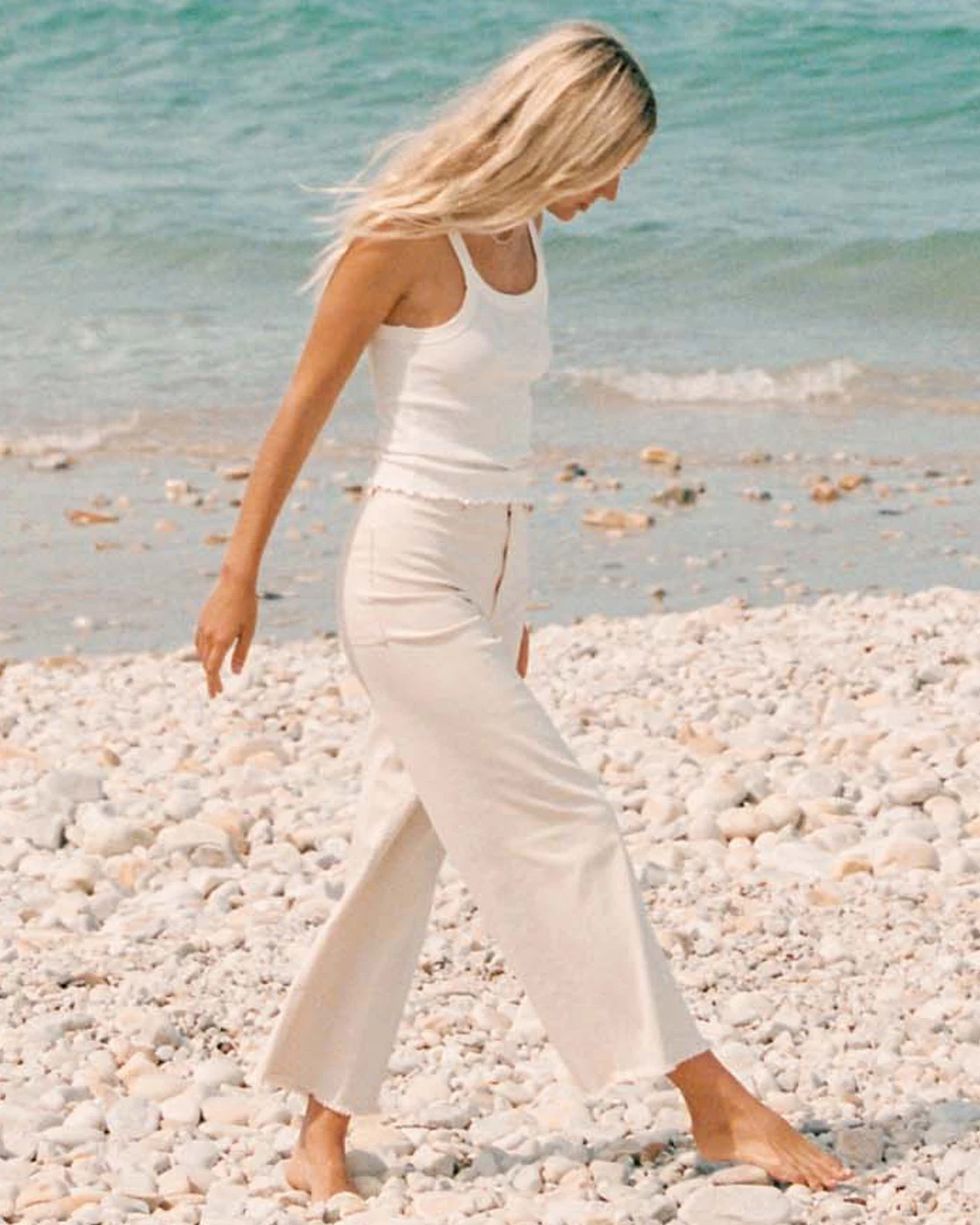 Billabong Free Fall High-Waist Pants ANTIQUE WHITE (anw) 1 Billabong Free Fall High-Waist Pants ANTIQUE WHITE (anw)