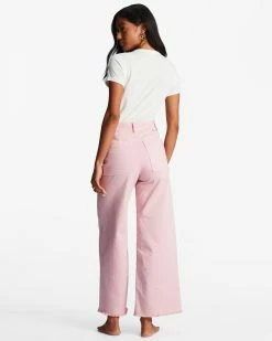 Billabong Free Fall High-Waist Pants SOFT PINK (mdd0) -billabong shop abjnp00126 billabongw mdd0 bck1