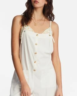 Billabong Beach Cruiser Wide-Leg Overalls SALT CRYSTAL (scs) -billabong shop abjnp00234 billabongw scs dtl1