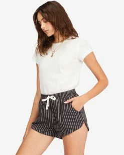 Billabong Road Trippin Elastic Waist Shorts BLACK 3 (bk3) -billabong shop abjns00100 billabongw bk3 sd1 1
