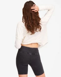 Billabong Biker Babe Shorts OFF BLACK (ofb) -billabong shop abjns00126 billabongw ofb bck1 1