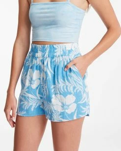 Billabong Love To Lounge Elastic Waist Shorts BLISS BLUE (bll0) 10 Billabong Love To Lounge Elastic Waist Shorts BLISS BLUE (bll0) -billabong shop abjns00134 billabongw bll0 dtl1