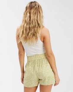 Billabong Love To Lounge Elastic Waist Shorts LIME (lim) 9 Billabong Love To Lounge Elastic Waist Shorts LIME (lim) -billabong shop abjns00134 billabongw lim bck1 1