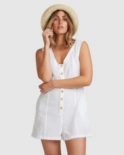 Billabong Breeze Away Jumpsuit WHITE (wht) 9 Billabong Breeze Away Jumpsuit WHITE (wht) -billabong shop abjns00159 billabongw wht frt2
