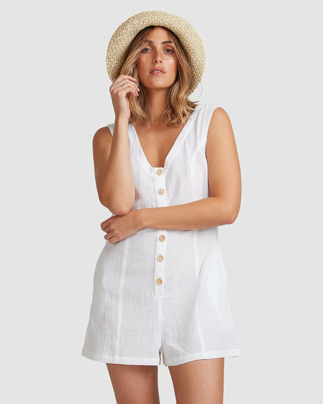 Billabong Breeze Away Jumpsuit WHITE (wht) 4 Billabong Breeze Away Jumpsuit WHITE (wht) - Image 4