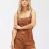 Billabong Wave Watch Short Overall Romper TOFFEE (tof)