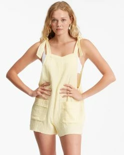 Billabong Girl On The Run Short Romper PINEAPPLE (pne) -billabong shop abjns00196 billabongw pne frt1