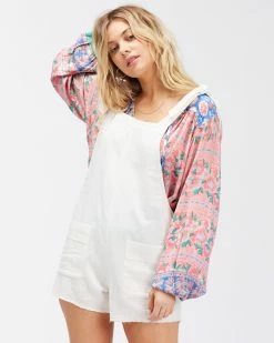 Billabong Girl On The Run Short Romper SALT CRYSTAL (scs) -billabong shop abjns00196 billabongw scs frt1