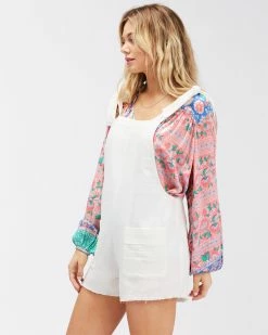 Billabong Girl On The Run Short Romper SALT CRYSTAL (scs) -billabong shop abjns00196 billabongw scs sd1