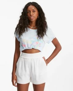 Billabong Love To Lounge Elastic-Waist Shorts SALT CRYSTAL (scs)