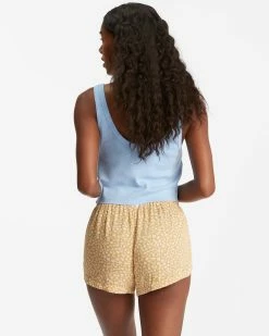 Billabong Road Trippin Crinkle Elastic Waist Shorts LIGHT SUNSET GOLD (tjq0) 9 Billabong Road Trippin Crinkle Elastic Waist Shorts LIGHT SUNSET GOLD (tjq0) -billabong shop abjns00209 billabongw tjq0 bck1