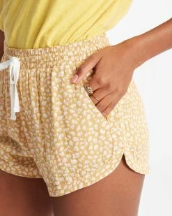 Billabong Road Trippin Crinkle Elastic Waist Shorts LIGHT SUNSET GOLD (tjq0) 10 Billabong Road Trippin Crinkle Elastic Waist Shorts LIGHT SUNSET GOLD (tjq0) -billabong shop abjns00209 billabongw tjq0 dtl1