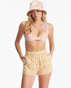 Billabong Set Me Up High-Waisted Shorts MULTI (mul) -billabong shop abjns00211 billabongw mul frt1 1