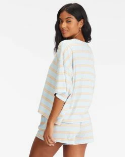 Billabong Feeling Free High-Waisted Knit Shorts MORNING SKY (bzp0) -billabong shop abjns00218 billabongw bzp0 bck1