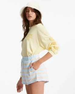 Billabong Feeling Free High-Waisted Knit Shorts MORNING SKY (bzp0) -billabong shop abjns00218 billabongw bzp0 dtl2 1