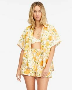 Billabong Made For Sun Elastic Waist Shorts SALT CRYSTAL (scs) -billabong shop abjns00233 billabongw scs frt1 1