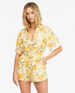 Billabong Made For Sun Elastic Waist Shorts SALT CRYSTAL (scs) -billabong shop abjns00233 billabongw scs sd1 1