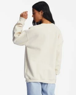 Billabong All Is One Graphic Crewneck Sweatshirt ANTIQUE WHITE (anw) -billabong shop abjsf00378 billabongw anw bck1