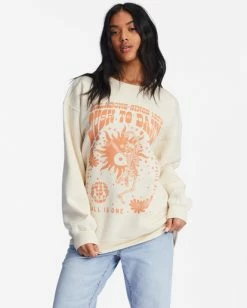 Billabong All Is One Graphic Crewneck Sweatshirt ANTIQUE WHITE (anw) -billabong shop abjsf00378 billabongw anw frt1 1