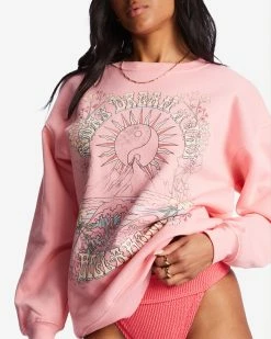 Billabong Take Me Away Sweatshirt PINK WINK (mfk0) -billabong shop abjsf00387 billabongw mfk0 dtl1
