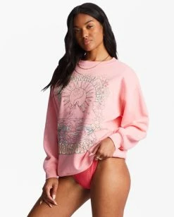 Billabong Take Me Away Sweatshirt PINK WINK (mfk0) -billabong shop abjsf00387 billabongw mfk0 sd1 1